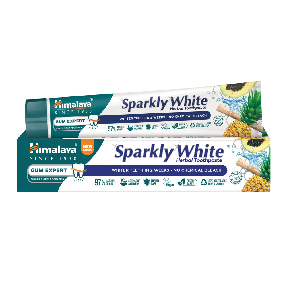 HIMALAYA, Sparkly White, balinamoji dantų pasta, 75ml