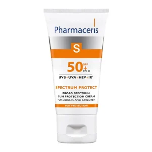 PHARMACERIS S, Plataus spektro apsauginis kremas veidui, SPF50+ 50ml