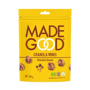 MADE GOOD javainių rutuliukai su šokolado ir banano gabaliukais, 100g.