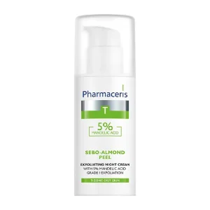 PHARMACERIS T, Sebo Almond 5%, naktinis kremas pilingas, 50ml