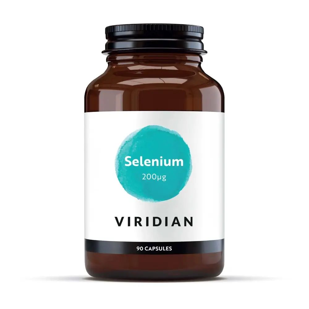 VIRIDIAN, Selenium 200µg, maisto papildas selenas, N90