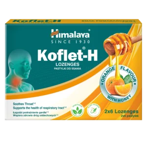 HIMALAYA, Koflet H Orange, pastilės nuo gerklės skausmo, apelsinų skonio, 2×6vnt