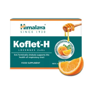 HIMALAYA Koflet H Orange pastilės, 2×6vnt