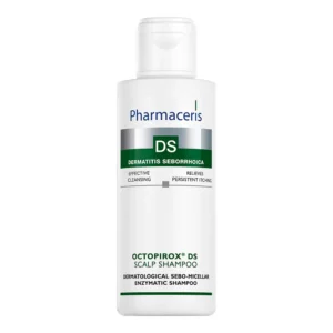 PHARMACERIS DS, OCTOPIROX micelinis enziminis šampūnas pleiskanojančiai, sudirgusiai odai, 125 ml