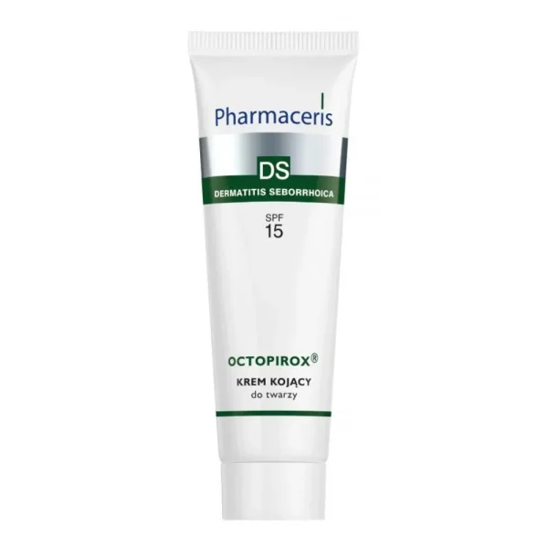 PHARMACERIS DS raminamasis kremas seborėjinei odai OCTOPIROX, SPF15, 30ml