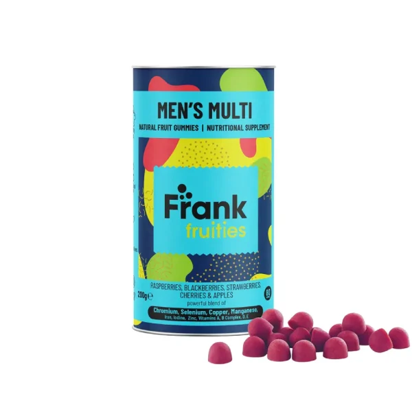 FRANK FRUITIES Men's Multi, maisto papildas vyrams, guminukai, 80vnt