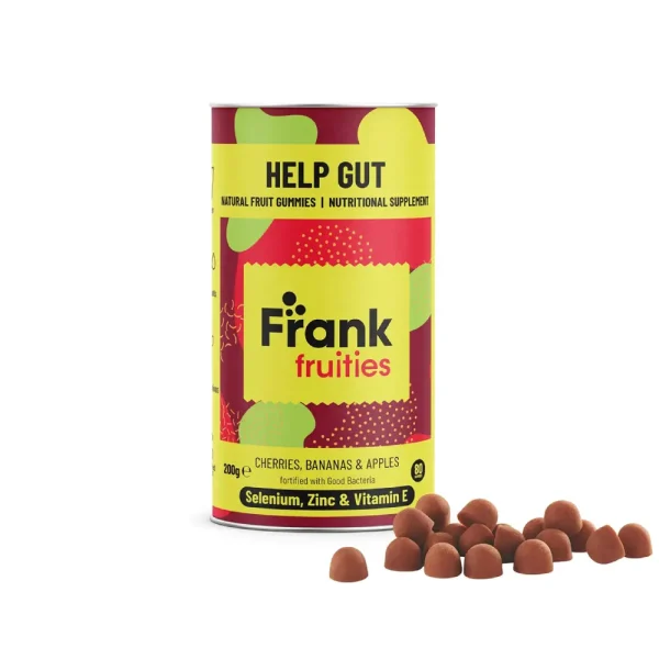 FRANK FRUITIES Help Gut, maisto papildas žarnynui, guminukai, 80vnt