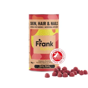 FRANK FRUITIES Skin, Hair & Nails, maisto papildas odai, plaukams ir nagams, guminukai, 80vnt