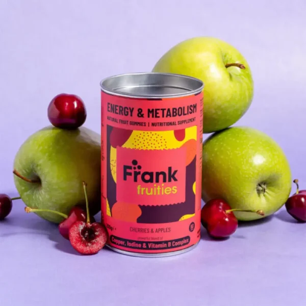 FRANK FRUITIES Energy & Metabolism, maisto papildas medžiagų apykaitai, guminukai, 80vnt