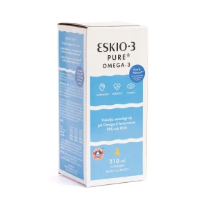 ESKIO-3, žuvų taukai Omega-3 PURE, maisto papildas, 210ml
