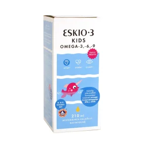 ESKIO-3, žuvų taukai Omega-3,6&9 vaikams KIDS Tutti Frutti, maisto papildas, 210ml