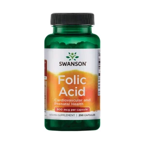SWANSON, FOLIC ACID, Folio rūgštis 800mcg, maisto papildas, N250