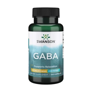 SWANSON, GABA, Gama-amino rūgštis 500mg, maisto papildas, N100