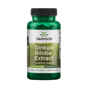 SWANSON, GINKGO BILOBA EXTRACT, Ginkmedis, maisto papildas, N120