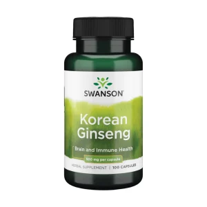 SWANSON, KOREAN GINSENG, Ženšenis 500mg, maisto papildas, N100