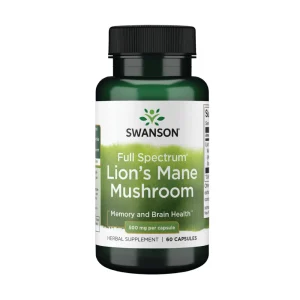 SWANSON, LION'S MANE, Liūto karčiai 500mg, maisto papildas, N60