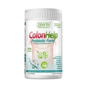 ZENYTH, COLONHELP PROBIOTIC FORTE, tirpios ir netirpios skaidulos su probiotikais, maisto papildas, 240g
