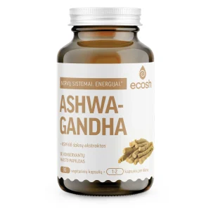 ECOSH, Ašvaganda su KSM-66® šaknų ekstraktu (Ashwagandha), 400mg, 90 kapsulių