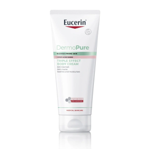 EUCERIN DermoPURE, trigubo poveikio kūno kremas, 200ml