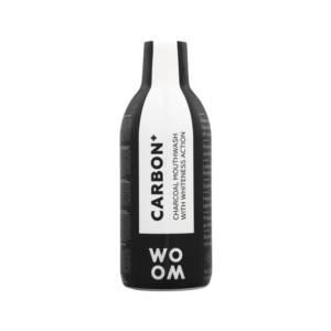 WOOM, balinamasis burnos skalavimo skystis su aktyvinta anglimi CARBON+, 500ml