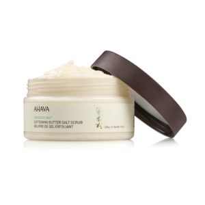 AHAVA sviestinis Negyvosios jūros druskos šveitiklis Dead Sea Salt, 220g