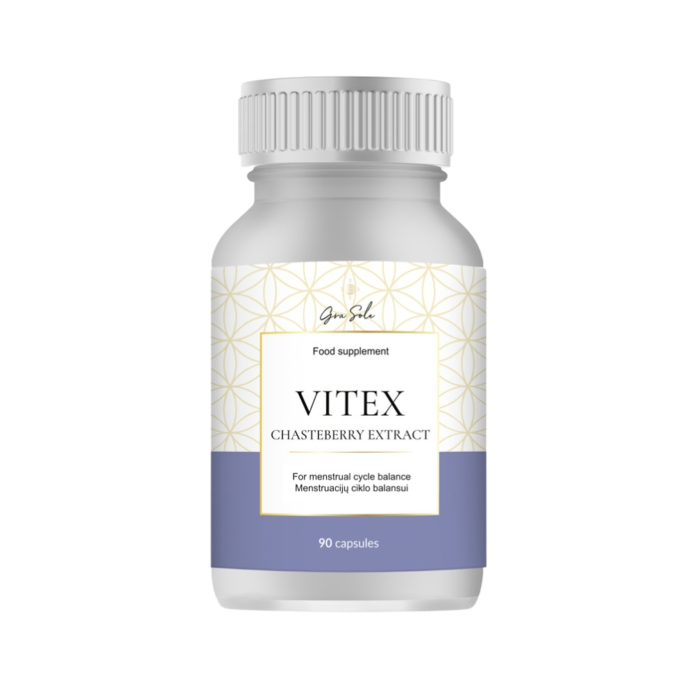 GRASOLE, Vitex, tikrųjų skaistminų vaisių (sėklų) ekstraktas, maisto papildas, N90