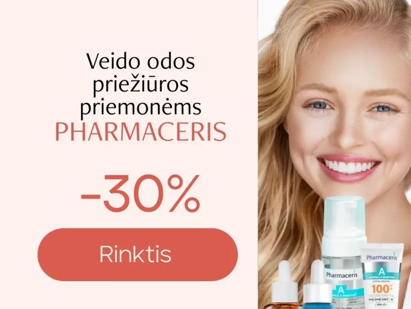 kovas baneriai mobile (1080 x 1080 px) Pharmaceris veido odos priežiūros produktai